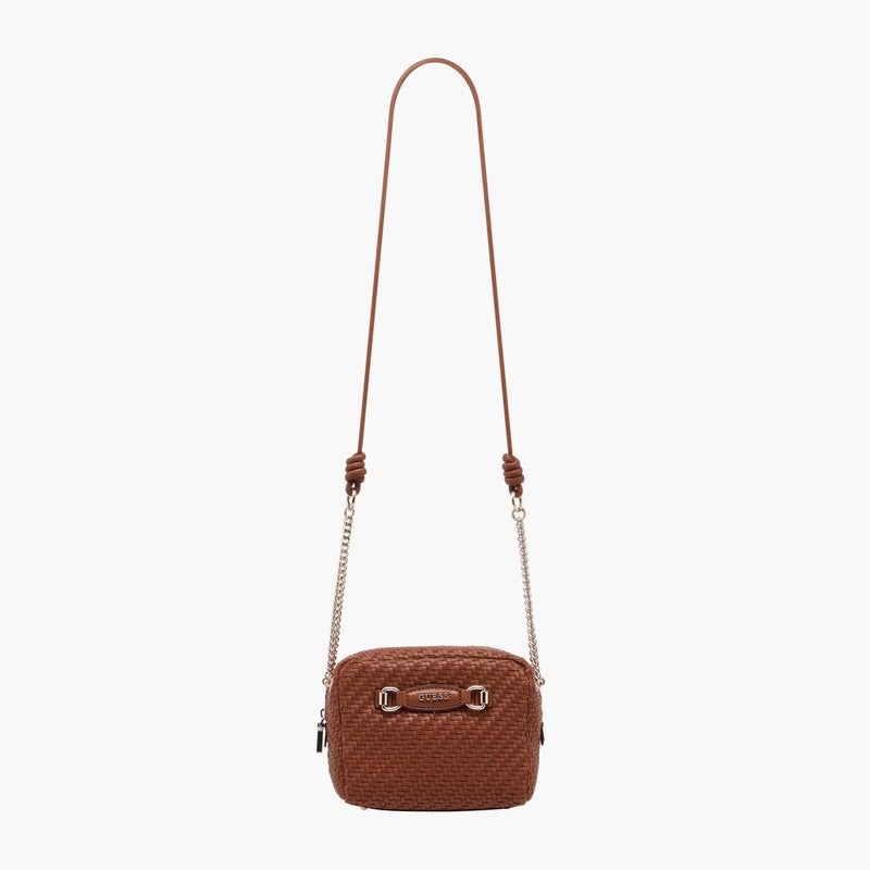 GUESS Textured Brown Crossbody Bag for Women - Image 3